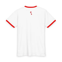 Load image into Gallery viewer, Feeling Good Ringer Tee — "With looking good and Feeling good!" Retro Red-Trim Men's T‑Shirt
