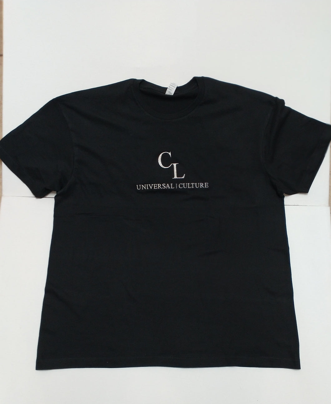 Black cutlifeapparel with metallic silver lettering Tshirt size M