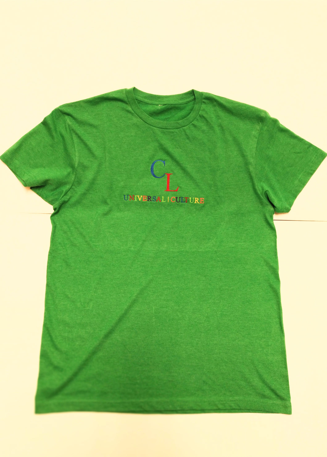 Green cutlifeapparel multi colored lettering Tshirt size L